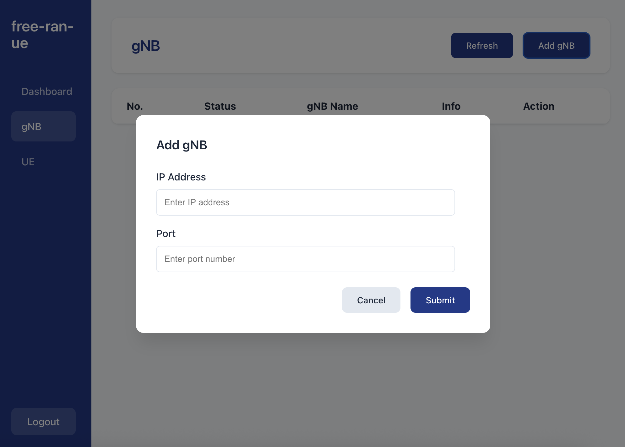 free-ran-ue-gNB-add